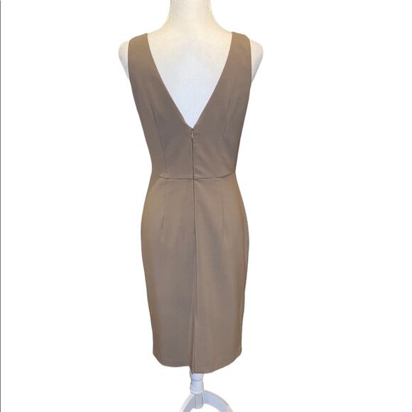 Lapis Tan Sleeveless Sheath Knee Length Dress Size Small - Picture 3 of 11